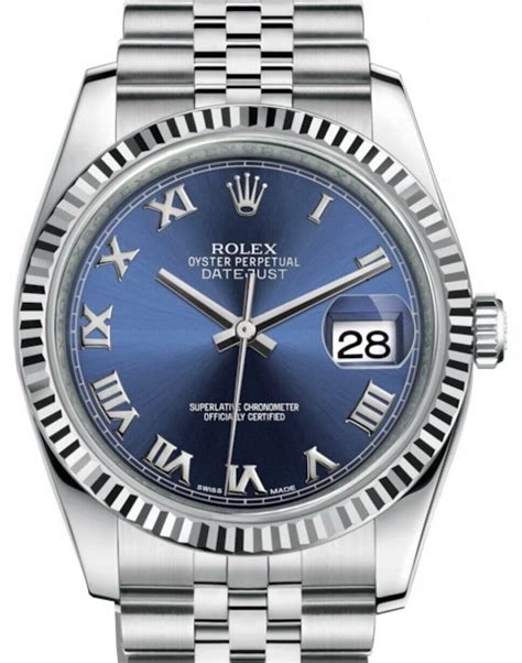 rolex datejust blue roman dial|rolex datejust 36 roman numerals.